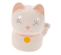 SOPOTUTU Ceramic Lucky Cat Piggy Bank Mini Porcelain Money Box Hand Waving Kawaii Money Bank for Creative Coin Savings Birthday Christmas Home Decor