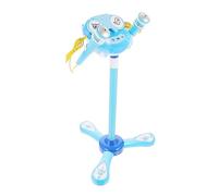 SOPOTUTU Children's Early Education Microphone Toy Dual Mics, Pink and Blue Singing Karaoke Machine for Boys and Girls, Touch Control, Connects to Phone, Portable Kids Sing Playset for Home and Party