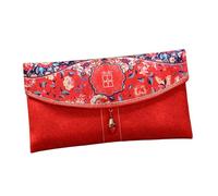 SOPOTUTU Chinese Wedding Red Envelope Money Holder Fabric Bag for Bridal Shower Favor Multipurpose Cash Card Jewelry Pouch Couple Marriage Event
