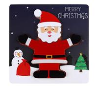 SOPOTUTU Christmas Wooden Jigsaw Puzzle for 3-6 Years, Montessori Educational Intelligence Puzzle with Santa Claus Design, Xmas Decompression Learning Game