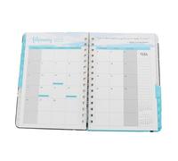 SOPOTUTU Coil Planning Book Daily Agenda Planner with Monthly Calendar Notebook for Students Teachers Office Use Compact Lightweight Scheduling Organizer