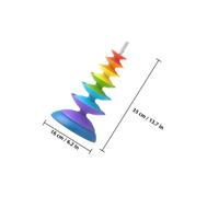SOPOTUTU Colorful Spinning Rainbow Ring Stacker for Educational Stacking Puzzle Made of Safe Premium Plastic Enhances Skills and Color Recognition and Smooth Design for
