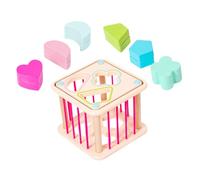 SOPOTUTU Colorful Wooden Sensory Blocks Educational for Shape Sorter Plaything Enhancing Logical Thinking and Practical Ability Safe Birthday Boys and Age Year Old