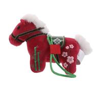 SOPOTUTU Compact Portable Zodiac Horse Plush Doll Pendant Lightweight Farm Animal Stuffed for Travel School Festival Decoration Symbolizing Wealth Success for Spring Festival gift for for for for for
