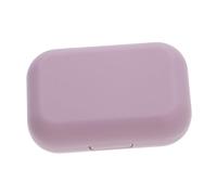 SOPOTUTU Contact Case Set Dual Compartments Matte Purple Cosmetic Container with Mirror Storage Box for Eye Care