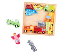 SOPOTUTU Creative Wooden Vehicle Puzzle for Kindergarten Early Learning with Bright Colors and Safe Design Promotes Cognitive and Spatial Skills Development