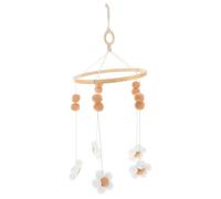 SOPOTUTU Crib Mobile Boho Felt Balls Beech Wood and Cotton Thread, Designed for Nursery Decor and Bedroom