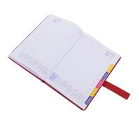 SOPOTUTU Daily Planner Portable English Schedule Journal with Integrated To-do Lists Professional Red Cover Appointment Book for Students and Professionals