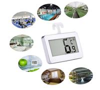 SOPOTUTU Digital Refrigerator Thermometer White High Precision Electronic Fridge Freezer Temperature Gauge C with Magnetic Back Stand Hanging Hook LCD Display for Indoor Use