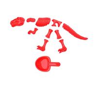 SOPOTUTU Dinosaur Skeleton Sand Moulds Beach Toys for Kids Creative Outdoor Play 11pcs Set Sturdy Plastic Mould Shapes for Sandpit and Beach Fun