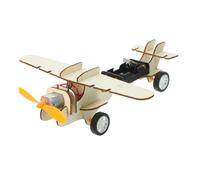 SOPOTUTU DIY Airplane Model Stem Educational Science Assembly Kit for Boys and Handcrafted Wood Glider Puzzle Enhancing Creativity and Learning Skills