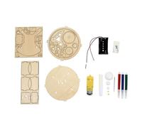SOPOTUTU DIY Solar System Space Model Kit for Paint Pens and Glue Educational Earth Moon Planet Puzzle Teaching Aid to Illustrate Rotation and Revolution Stem Hands Learning