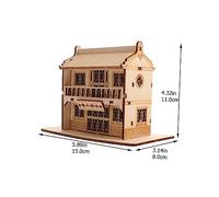 SOPOTUTU DIY Wooden Puzzle Restaurant Musical Box Model for Educational Plaything Easy Assemble Creative to Develop Imagination and Patience Birthday