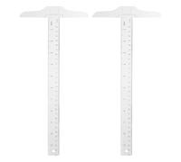 SOPOTUTU Double Scale Measuring Tools 2Pcs Plastic T-Shaped Rulers for Student Design and Academic Drawing Supplies