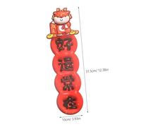 SOPOTUTU Dragon Year Spring Festival Couplets Chinese Lunar Year Door Decorations Coated Paper Material Lucky Fu Character for Wall Window Kitchen Living