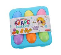 SOPOTUTU Early Educational Egg Assembling Safe Simulated Colorful Eggs for Shape Matching and Learning Lightweight Montessori Easter Preschoolers
