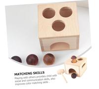 SOPOTUTU Educational Wooden Knock Balls for Montessori Hammer Beat Playset for Hand Eye Coordination Lightweight Gift Enhances Social and Cognitive Skills