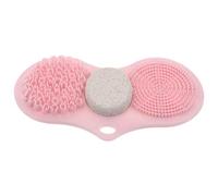 SOPOTUTU Exfoliating Foot Scrubber with Pumice Stone and Brush for Shower Use Non-Slip Suction Cups for Bathroom Floor Stability Deep Dead Skin Removal and Massage Pad Convenient Foot Bath