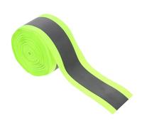 SOPOTUTU Fluorescent Green Reflective Fabric Tape 5Cm X 3Cm, Sew-On Safety Clothing Tape Strip, 10 Meter Roll for High Visibility Sports and Outdoor Use