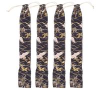SOPOTUTU Flute Bag 4pcs Cotton Cloth Storage Pouch Reusable Portable for Soprano Recorder and Vertical Flute Recorder Small Item Packaging