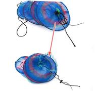 SOPOTUTU Foldable Three-layer Mesh Fish Protector Net Small Portable Nylon Fishing Gear Lightweight Outdoor Use with Fine Ventilated Netting