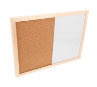 SOPOTUTU Framed Cork Display Board with Notice Whiteboard Surface Stylish Wood Frame Memo and Message Board for Wall Easy to Install and Practical for Home Office Use