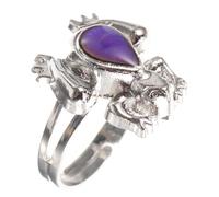 SOPOTUTU Frog Mood Ring for Adjustable Opening Temperature Change Ring Color Changing Unisex ’s Fun Dress-up Jewelry Accessory