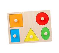 SOPOTUTU Geometric Puzzle for Educational Wooden Jigsaw Blocks with Design for Brain Development and Spatial Logic Color and Shape Recognition Gift