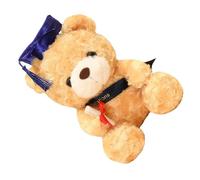 SOPOTUTU Graduation Plush Bear 23cm Light Brown with Blue Cap, Stuffed Animal Gift for Teen, Soft Graduation Bear Plush for Class of 2022 Keepsake