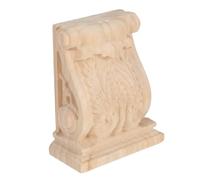 SOPOTUTU Hand Carved Solid Wood Corbels Shelf Brackets Decorative Corner Onlay Farmhouse Furniture Support Brackets Vintage Style