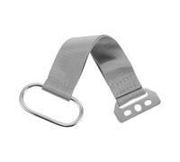 SOPOTUTU Heavy Duty Ottoman Bed Lift Strap with Ring, 24cm Polyester Storage Bed Pull Loop Strap for Mattress and Ottoman Lid Lifting in Advanced Grey