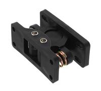 SOPOTUTU Heavy Duty Zinc Alloy Double Roller Spring Loaded Door Latch Clamp with Push Release Robust Metal Stop for Gate Hatch Security Black Durable Cast Lock