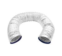 SOPOTUTU High Temperature Resistant Aluminum Foil Air Pipe Conditioner Hose Aluminum Duct Thermal Flexible Covers Fan Basement Ventilation Round Inside Aluminium Foil Air Intake Hose Silver