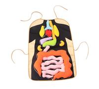 SOPOTUTU Human Body Organs Apron Educational Cognitive for Soft Cloth Material Interactive Learning Tool for Anatomy Awareness and Early Body Parts Recognition