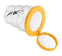 SOPOTUTU Insect Observation Cup with Magnifying Glass, Orange Three-Section Bug Display Case for Nature Exploration and Science Learning for Boys and