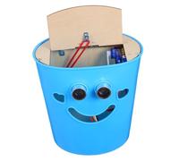 SOPOTUTU Intelligent Sensor Trash Can DIY Assembly Kit for Automatic Touchless Garbage Bin with Stem Learning Science Project for Home Classroom and Tech Festivals Blue