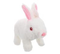 SOPOTUTU Interactive Plush Rabbit with LED Eyes Walking Simulated Bunny for Adorable Easter Animal Loving