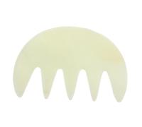 SOPOTUTU Jade Stone Scalp Massage Comb Large Five-Tooth Design Gua Sha Scraping Tool for Head Care and Relaxation Portable Handheld Finger Massager for Home and Travel Use