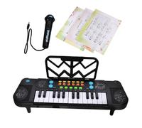 SOPOTUTU Key Multifunctional Electronic Piano with Microphone for Educational Musical Keyboard for Early Learning and Social Interaction Enhances Coordination and Voice Recognition Skills