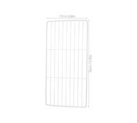 SOPOTUTU Kitchen Freezer Divider Metal Wire Shelf 17×35cm White Mesh Organizer Rack for Refrigerator Storage and Deep Freezer Compartment Separation