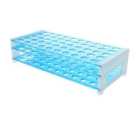 SOPOTUTU Large Capacity Test Tube Rack with Laboratory Sample Storage Holder for Chemistry and Biology Experiments Versatile Lab Tube Storage Organizer in Light Blue