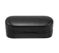 SOPOTUTU Large Double Layer Hard Pu Glasses Case for Men and Women, Travel Protective Sunglasses and Eyeglasses Storage Box with Extra Capacity, Black Organizer for Spectacles