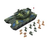 SOPOTUTU Large Military Tank with Random Soldiers for Boys Friction Powered Emulational Model for Outdoor Indoor Play Random Color