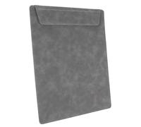 SOPOTUTU Leather Office Clipboard Writing Board Magnetic Hardboard Folder Clip Board for Business Meeting Conference Document Clamp and Writing Pad Gray