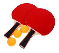 SOPOTUTU Lightweight Table Tennis Racket Kit with Comfortable Grip and Widened Paddle Surface for Beginners Portable for Outdoor School and Indoor Play Includes Interactive Bat and Ball