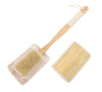 SOPOTUTU Long Handle Luffa Bath Brush for Gentle Exfoliation and Back Cleaning Ergonomic Design for Easy Grip and Reach Body Scrubber for Elderly and All Skin Types Bathroom Essential with