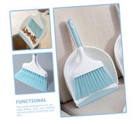 SOPOTUTU Mini Broom and Dustpan for Desktop and Car Detail Cleaning Portable Lightweight Keyboard Brush with Hook for Easy Storage and Material Sky Blue Compact Cleaning Tool