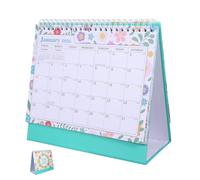 SOPOTUTU Mini Desk Calendar Flip Planner with Daily Monthly Views Compact Portable Academic Organizer for Office Home Classroom Decorative Tabletop Countdown Organizer