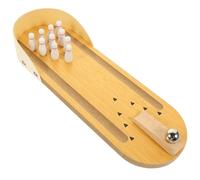 SOPOTUTU Mini Wooden Bowling Game Set for Elderly, Interactive Desktop Activity for Adult Cognitive Exercise and Parent Entertainment