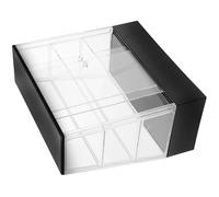 SOPOTUTU Miniature Cake Shop Cabinet Dollhouse Furniture Black Dollhouse Bakery Display Model Mini Store Cupboard for Kitchen Decor